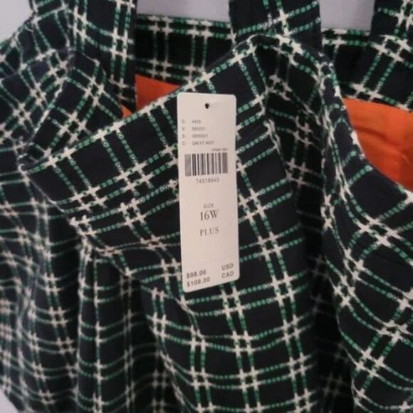 NWT Anthropologie Maeve Plaid Pinafore Skirt | 16W - Picture 5 of 5